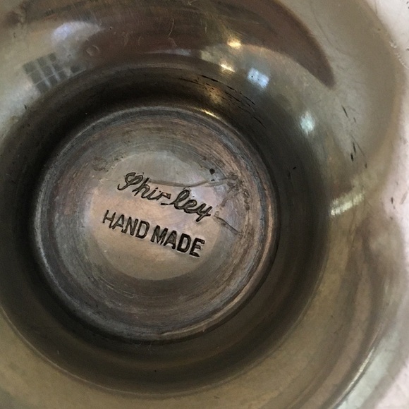 Vintage Handmade Silver Metal Candlestick Holder - Picture 4 of 6